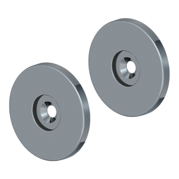 ORSP/19-04  For 19mm  Pulls  Satin Stainless  Concealed Fixing Roses For 19mm  Round Bar Pull Handles