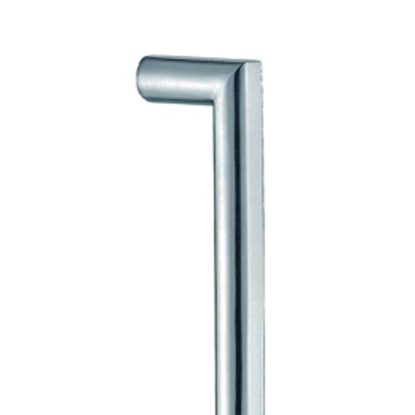 403/19/BT/300-04  300 x 19mm   Satin Stainless  Format Grade 304 Bolt Fixing Mitred Round Bar Pull Handle