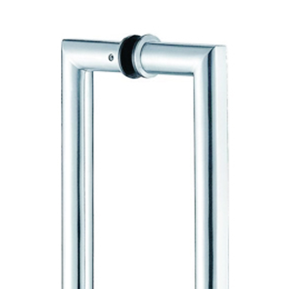 403/19/BB/300-02  300 x 19mm ؕ Polished Stainless  Format Grade 304 Back To Back Mitred Round Bar Pull Handles