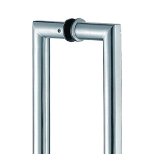 403/19/BB/300-04  300 x 19mm   Satin Stainless  Format Grade 304 Back To Back Mitred Round Bar Pull Handles