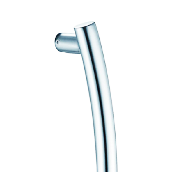 405/19/BT/300-02  300 x 200 x 19mm ؕ Polished Stainless  Format Grade 304 Bolt Fixing Arched Pedestal Round Bar Pull Handle