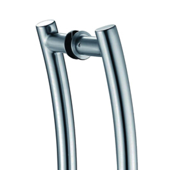 405/19/BB/300-04  300 x 200 x 19mm   Satin Stainless  Format Grade 304 Back To Back Arched Pedestal Round Bar Pull Handles