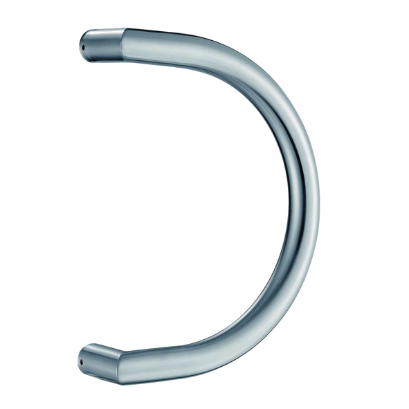 419/32/BT/300-04  300 x 32mm   Satin Stainless  Format Grade 304 Bolt Fixing Semi Circular Mitred Round Bar Pull Handle