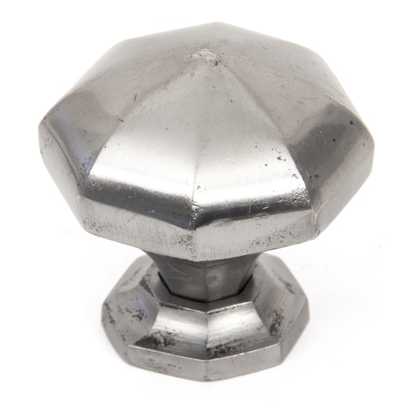 33367  39mm  Natural Smooth  From The Anvil Octagonal Cabinet Knob - Large