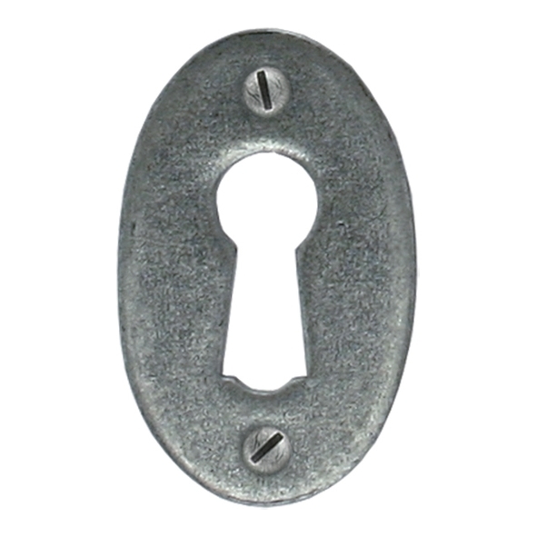 33665  51 x 31mm  Pewter Patina  From The Anvil Oval Escutcheon