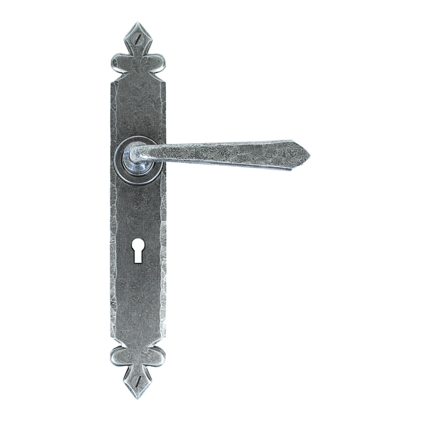 33730  270 x 40 x 5mm  Pewter Patina  From The Anvil Cromwell Lever Lock Set
