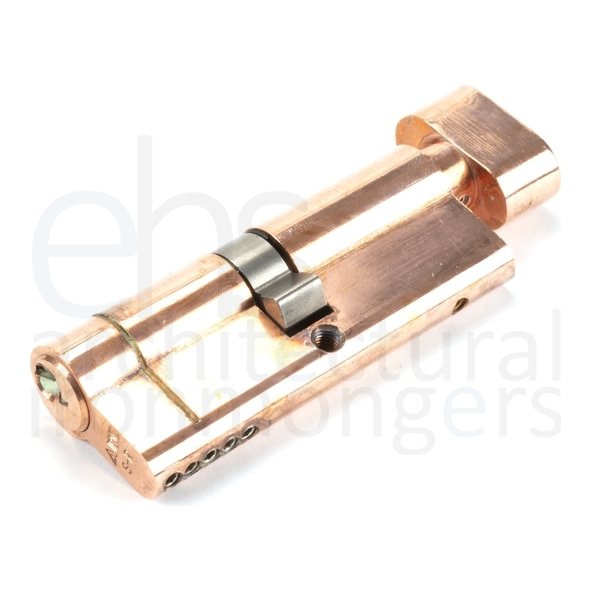 45873  40 x 40mm  Polished Bronze  From The Anvil 5pin Euro Cylinder/Thumbturn KA