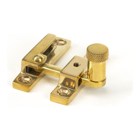 45982  64mm  Polished Brass  From The Anvil Brompton Quadrant Fastener - Narrow