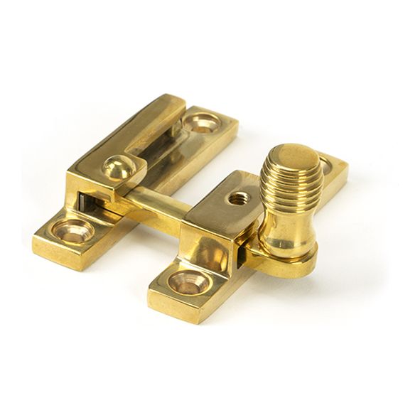 45992 • 64mm • Polished Brass • From The Anvil Beehive Quadrant Fastener - Narrow