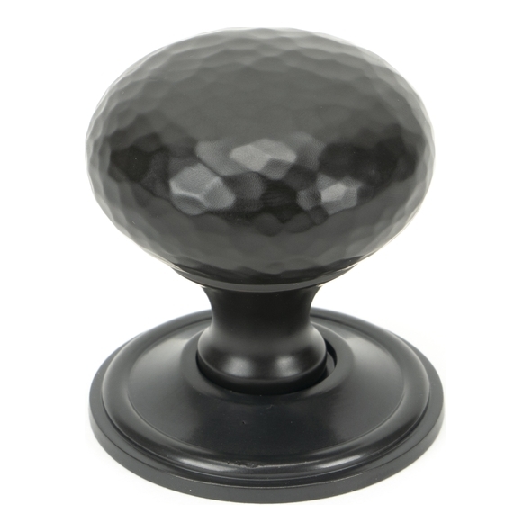 46029  38mm  Aged Bronze  From The Anvil Hammered Mushroom Cabinet Knob