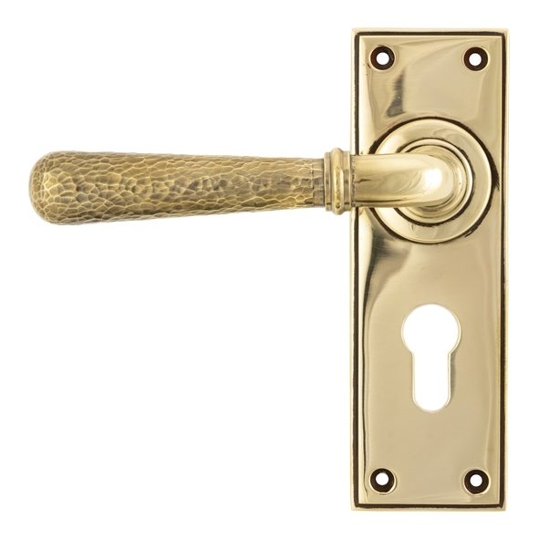 46212 • 152 x 50 x 8mm • Aged Brass • From The Anvil Hammered Newbury Lever Euro Set