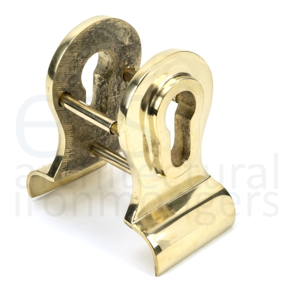46550 • 90 x 50mm • Polished Brass • From The Anvil 50mm Euro Door Pull [Back to Back fixings]