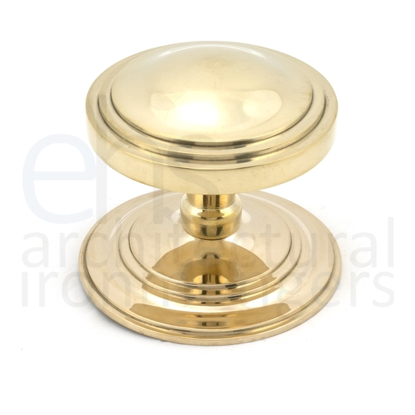46553 • 81 x 78 x 90mm • Polished Brass • From The Anvil Art Deco Centre Door Knob
