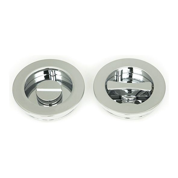 47189  60mm  Polished Chrome  From The Anvil Plain Round Pull - Privacy Set