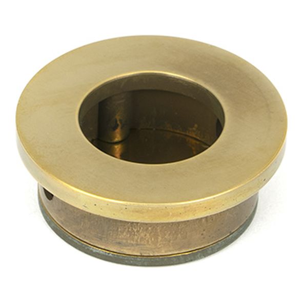 48333  34mm  Aged Brass  From The Anvil Round Finger Edge Pull
