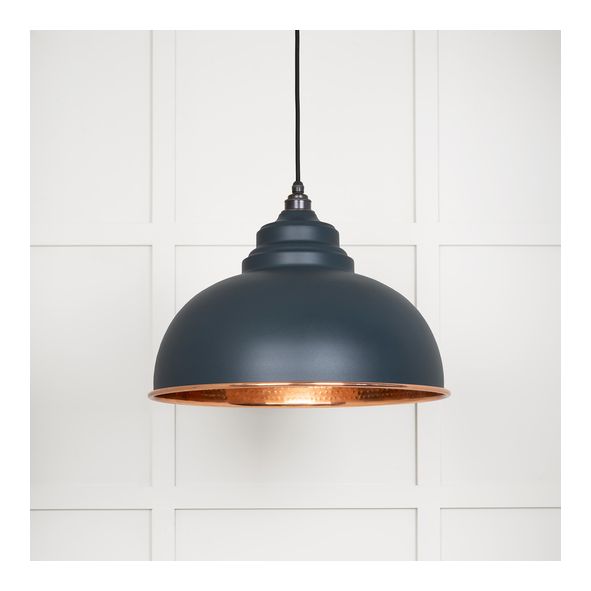 49501SO  400mm  Hammered Copper & Soot  From The Anvil Harborne Pendant