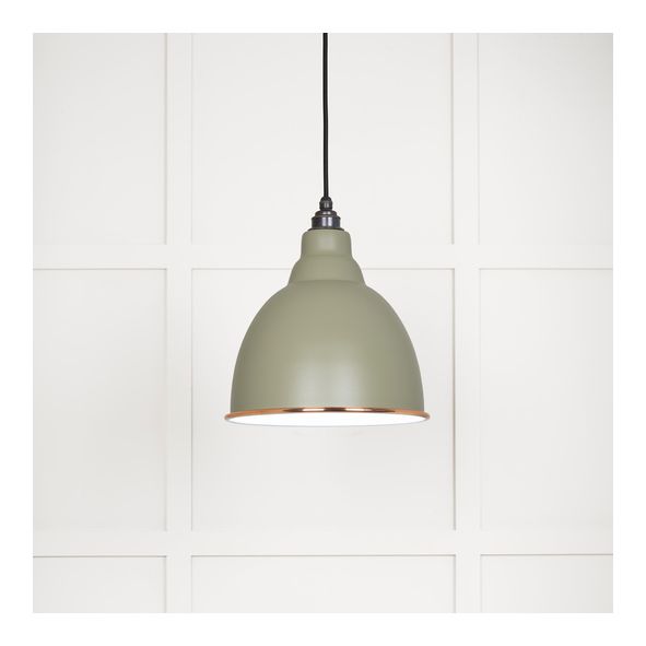 49507TU  260mm  White Gloss & Tump  From The Anvil Brindley Pendant