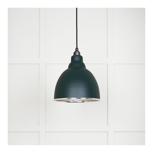 49511DI  260mm  Hammered Nickel & Dingle  From The Anvil Brindley Pendant
