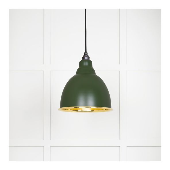 49518H  260mm  Smooth Brass & Heath  From The Anvil Brindley Pendant