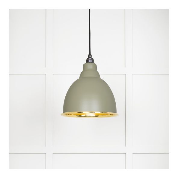 49518TU  260mm  Smooth Brass & Tump  From The Anvil Brindley Pendant