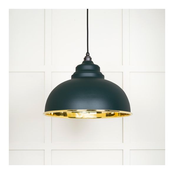 49522DI  400mm  Smooth Brass & Dingle  From The Anvil Harborne Pendant