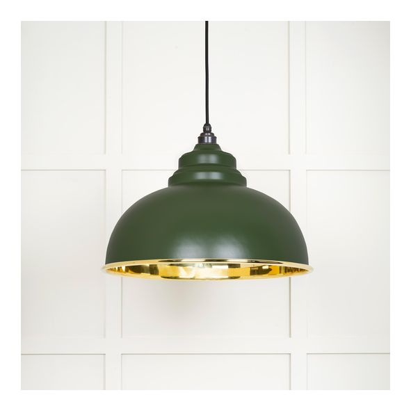49522H  400mm  Smooth Brass & Heath  From The Anvil Harborne Pendant