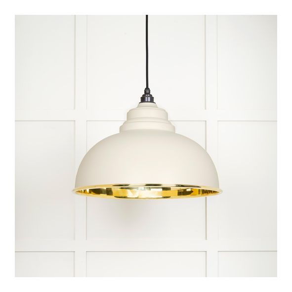 49522TE  400mm  Smooth Brass & Teasel  From The Anvil Harborne Pendant