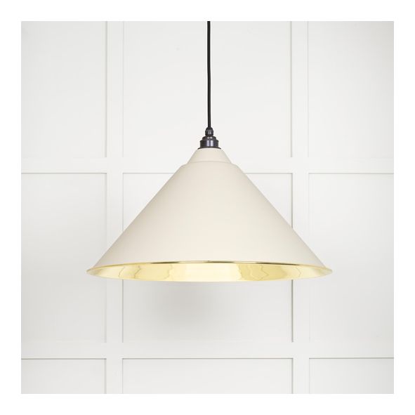 49524TE  510mm  Smooth Brass & Teasel  From The Anvil Hockley Pendant