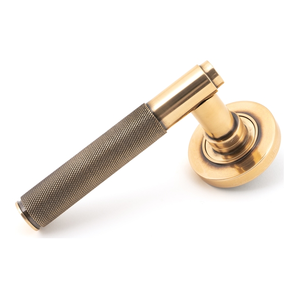 50103  53 x 8mm  Polished Bronze  From The Anvil Brompton Lever on Rose [Plain] - Unsprung
