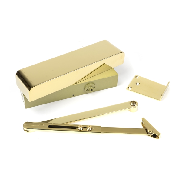 50108  Polished Brass  From The Anvil Size 2-5 Door Closer & Cover