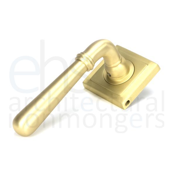 50856 • 53 x 53 x 8mm • Satin Brass • From The Anvil Newbury Lever on Rose Set [Square]