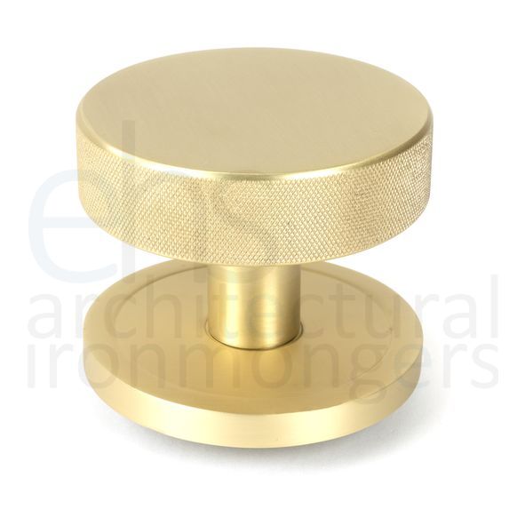 50893  90mm  Satin Brass  From The Anvil Brompton Centre Door Knob [Plain]