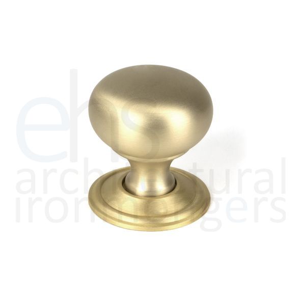 50929  32mm  Satin Brass  From The Anvil Mushroom Cabinet Knob