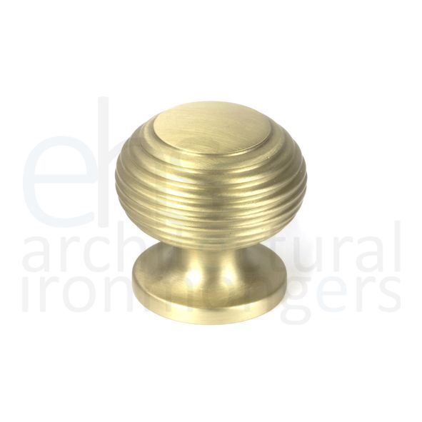 50931  30mm  Satin Brass  From The Anvil Beehive Cabinet Knob