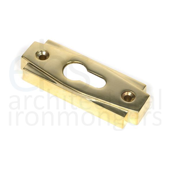 51197  100 x 36mm  Polished Brass  From The Anvil Art Deco Euro Escutcheon [Set]