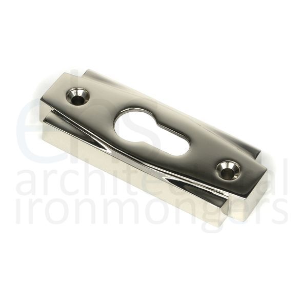 51199  100 x 36mm  Polished Nickel  From The Anvil Art Deco Euro Escutcheon [Set]