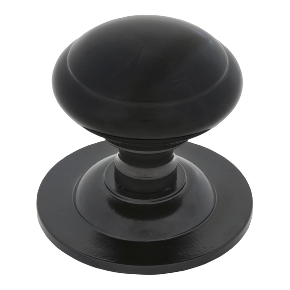 83506  73mm  Black  From The Anvil Round Centre Door Knob