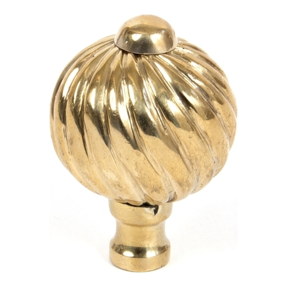83550  32mm  Polished Brass  From The Anvil Spiral Cabinet Knob - Small