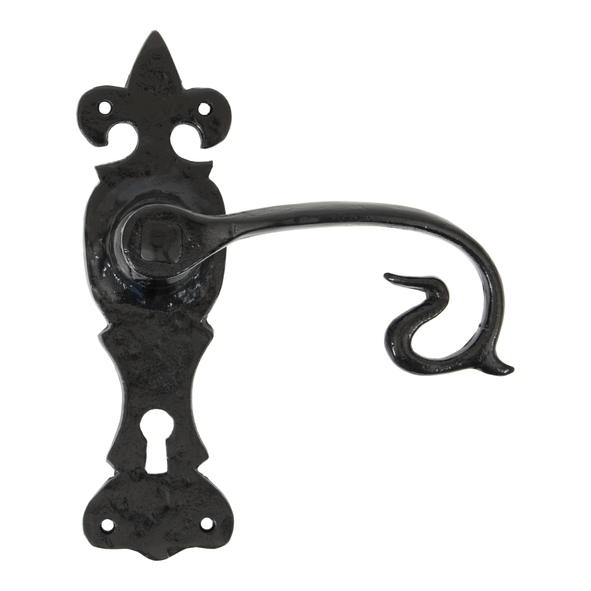 83693  165 x 51 x 5mm  Black  From The Anvil Curly Lever Lock Set