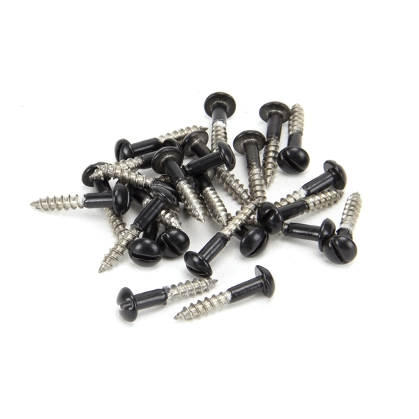 83755  3.5 x 20mm  Black Stainless  From The Anvil Round Head Screws