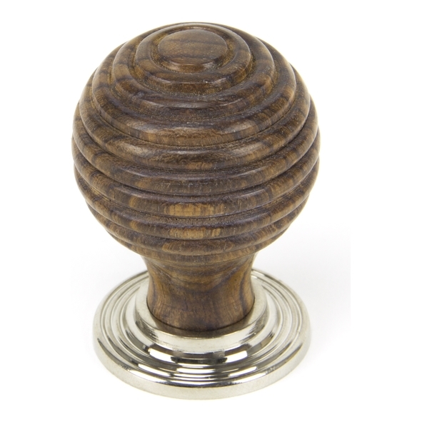 83873  35mm  Rosewood & Polished Nickel  From The Anvil Beehive Cabinet Knob