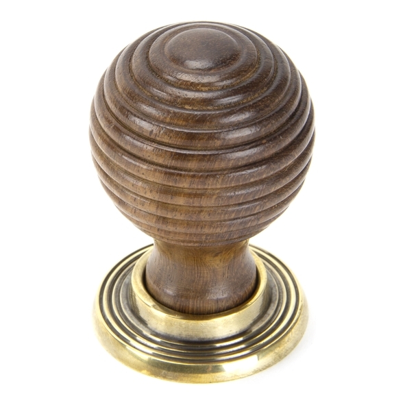 83876  38mm  Rosewood & Aged Brass  From The Anvil Beehive Cabinet Knob