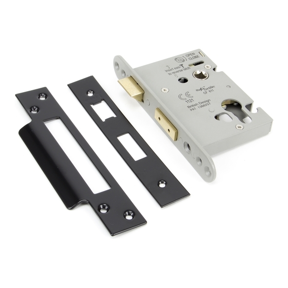 90056 • 076mm [057mm] • Black • From The Anvil Euro Profile Sash Lock