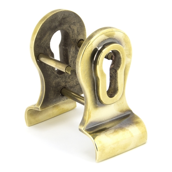 90065  90 x 50mm  Aged Brass  From The Anvil 50mm Euro Door Pull [Back To Back]