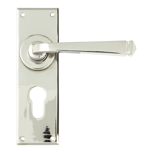 90372 • 152 x 48 x 5mm • Polished Nickel • From The Anvil Avon Lever Euro Set