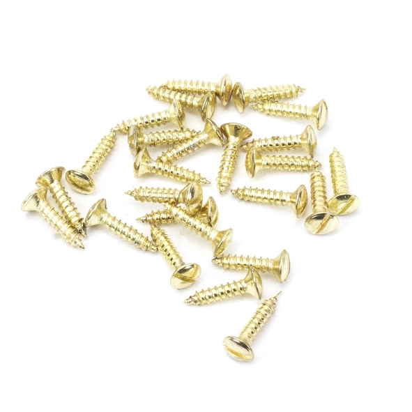 91266  8x  Polished Brass Stainless  From The Anvil Countersunk Raised Head Screws