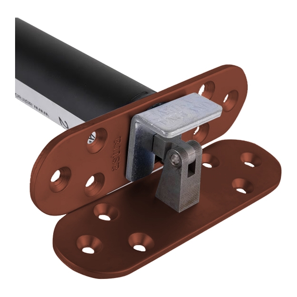 AST3003BZR  Radiused Plate  Bronze Plated  Astra Concealed Door Closer