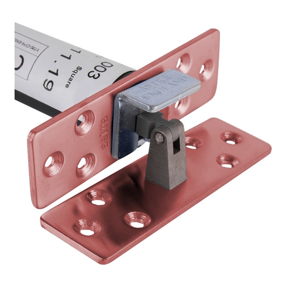 AST4003CPS • Square Plate • Copper Plated • Astra Concealed Door Closer