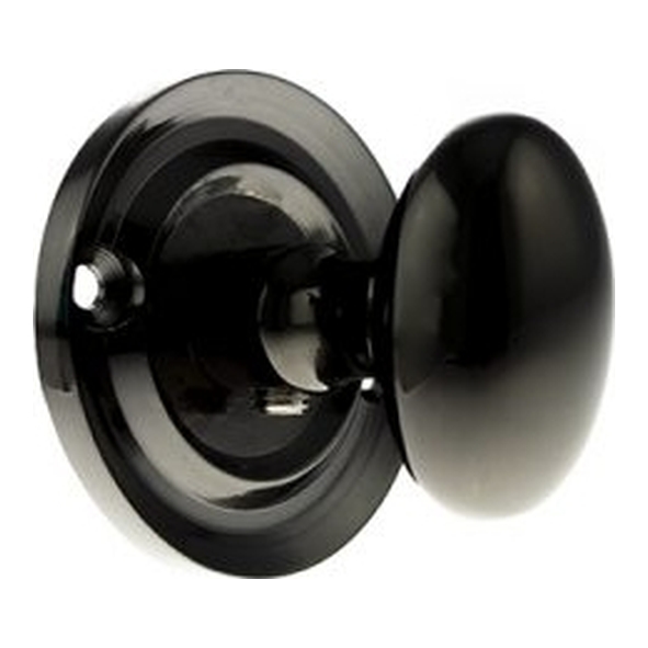 OEOWCBN • Black Nickel • Old English Oval Bathroom Turn With Release