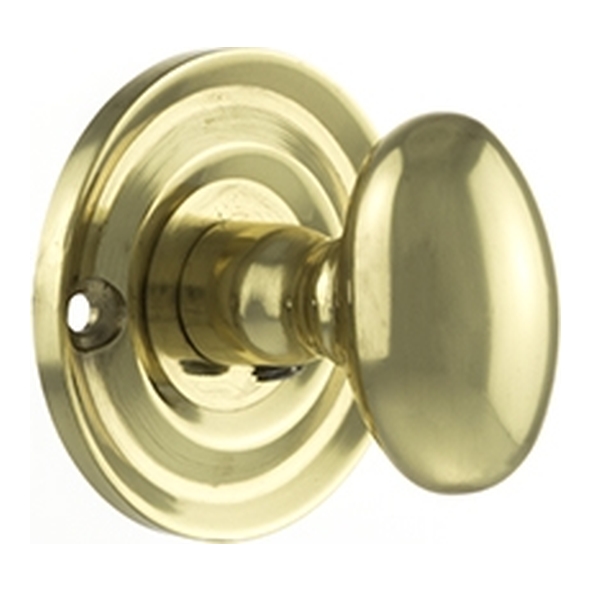 OEOWCPB • Polished Brass • Old English Oval Bathroom Turn With Release